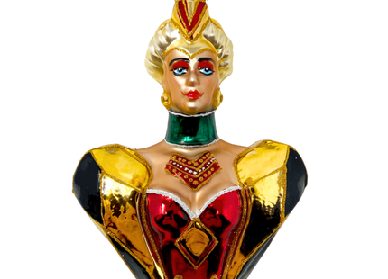 Queen of Hearts Glass Ornament