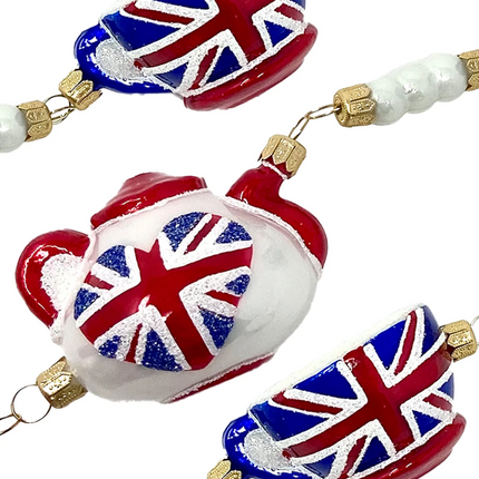 Union Jack Tea Glass Tree Garland