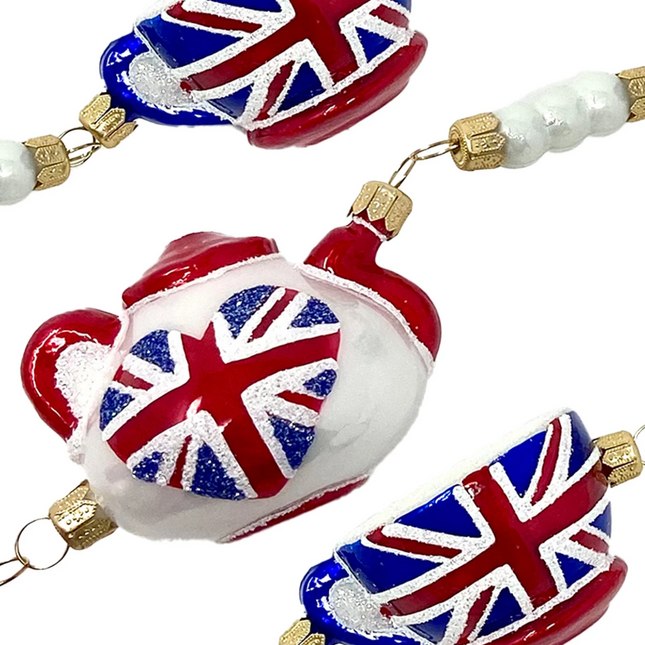 Union Jack Tea Glass Tree Garland