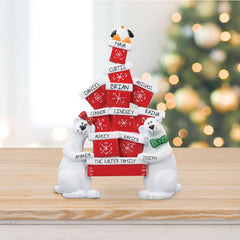 keepsake personalized polar bear presents tabletop christmas ornament – Christmas ornament, holiday tree decoration or gift