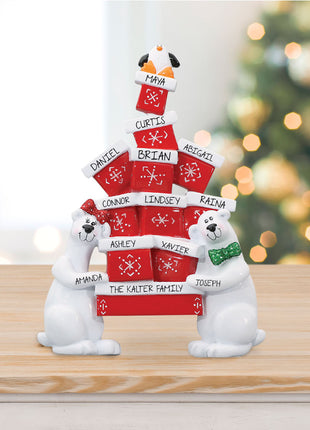 Polar Bear Presents Tabletop Ornament  by RUDOLPH AND ME Ornament