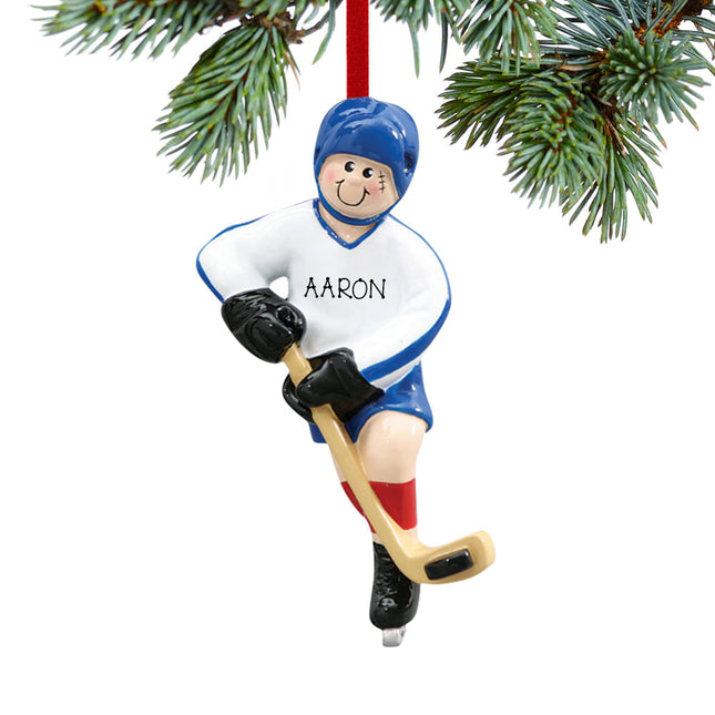 Hockey Player Scoring A Goal Ornament