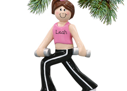 keepsake personalized weight training female christmas ornament – Christmas ornament, holiday tree decoration or gift