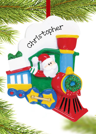 Santa Train Ornament  by RUDOLPH AND ME Ornament