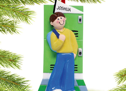 personalized personalized teen girl at her locker christmas ornament – Christmas ornament, holiday tree decoration or gift