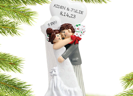 custom personalized i do couple christmas ornament – Christmas ornament, holiday tree decoration or gift