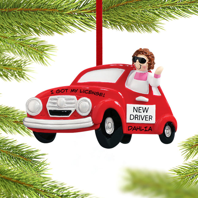 New Driver Boy or Girl Personalized Ornament