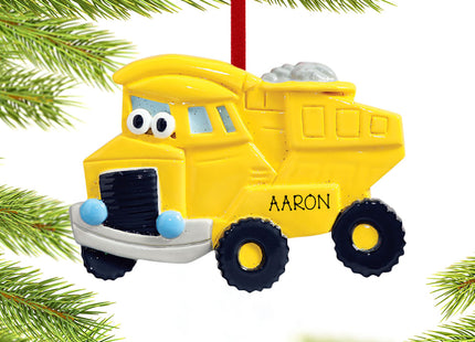 personalized personalized dump truck with eyes christmas ornament – Christmas ornament, holiday tree decoration or gift