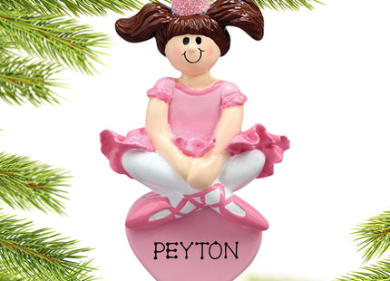 holiday personalized ballet princess christmas ornament – Christmas ornament, holiday tree decoration or gift