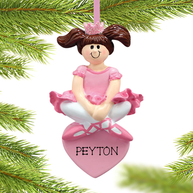 holiday personalized ballet princess christmas ornament – Christmas ornament, holiday tree decoration or gift