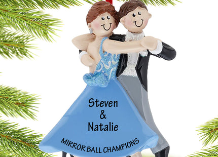 holiday personalized ballroom dancing couple christmas ornament – Christmas ornament, holiday tree decoration or gift