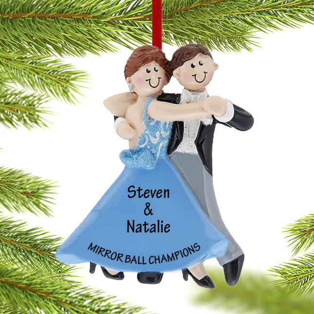 holiday personalized ballroom dancing couple christmas ornament – Christmas ornament, holiday tree decoration or gift