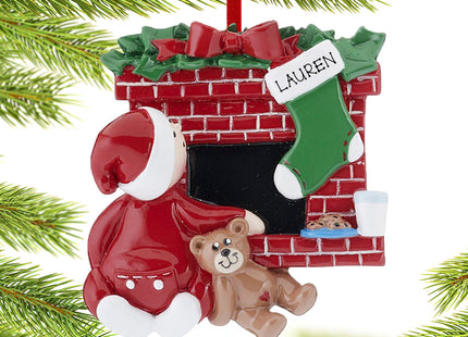 keepsake personalized waiting for santa christmas ornament – Christmas ornament, holiday tree decoration or gift