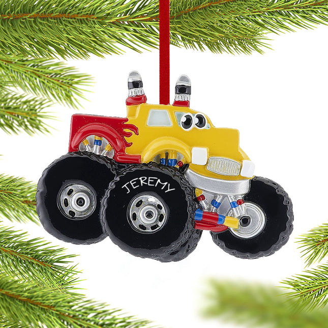 Monster Truck with Eyes Ornament