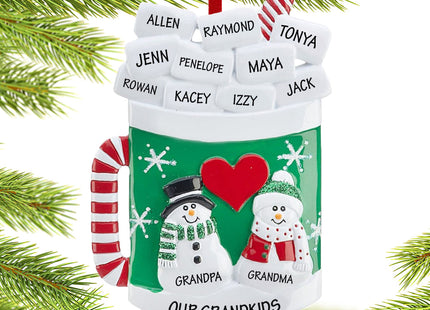 holiday personalized hot chocolate mug christmas ornament – Christmas ornament, holiday tree decoration or gift