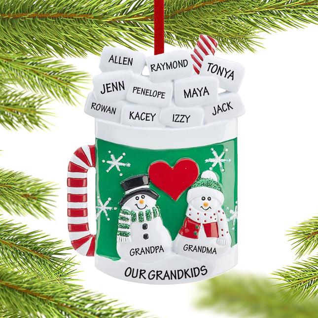 holiday personalized hot chocolate mug christmas ornament – Christmas ornament, holiday tree decoration or gift