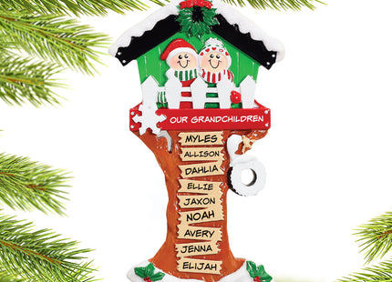 keepsake personalized christmas tree house 9 names christmas ornament – Christmas ornament, holiday tree decoration or gift