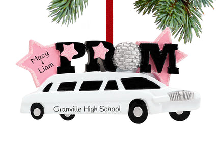 holiday personalized prom limo christmas ornament – Christmas ornament, holiday tree decoration or gift