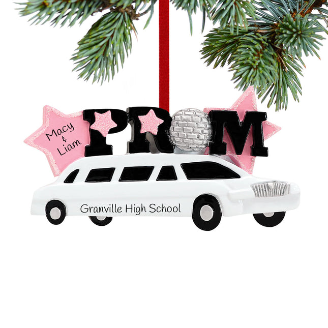 holiday personalized prom limo christmas ornament – Christmas ornament, holiday tree decoration or gift
