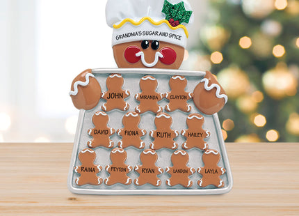 holiday personalized gingerbread 12 cookies tabletop christmas ornament – Christmas ornament, holiday tree decoration or gift