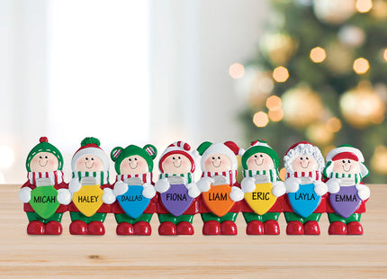 decorative personalized christmas lights tabletop family of 8 christmas ornament – Christmas ornament, holiday tree decoratio