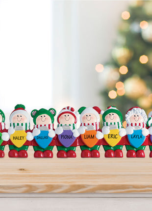 Christmas Lights Tabletop Family of 8 Ornament  by RUDOLPH AND ME Ornament