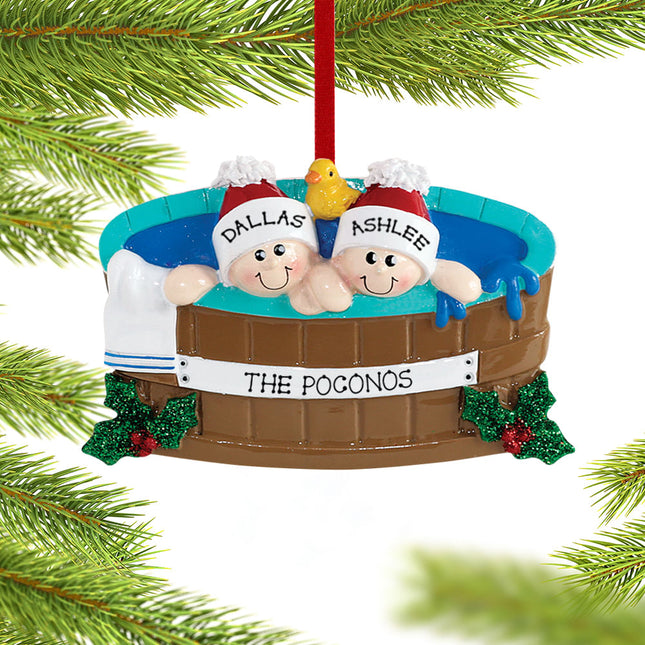 Hot Tub Family Personalized Ornament - 2, 3, 4, 5, 6 Family Members