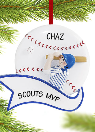 Baseball Male Ornament  by RUDOLPH AND ME Ornament