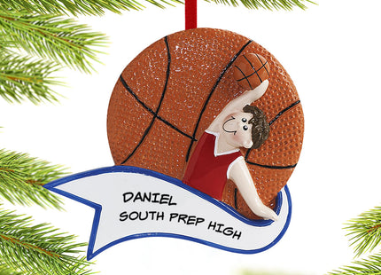 decorative personalized basketball male christmas ornament – Christmas ornament, holiday tree decoration or gift