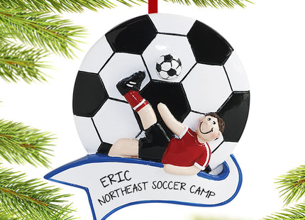 holiday personalized soccer male christmas ornament – Christmas ornament, holiday tree decoration or gift