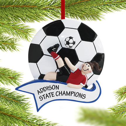 Soccer Personalized Ornament - Male or Female