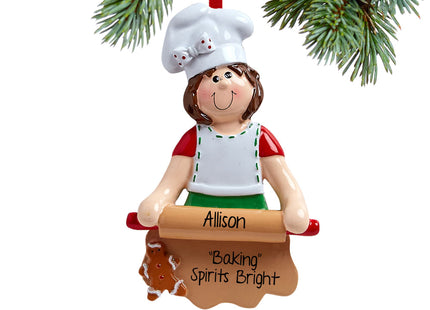 keepsake personalized loves to bake christmas ornament – Christmas ornament, holiday tree decoration or gift