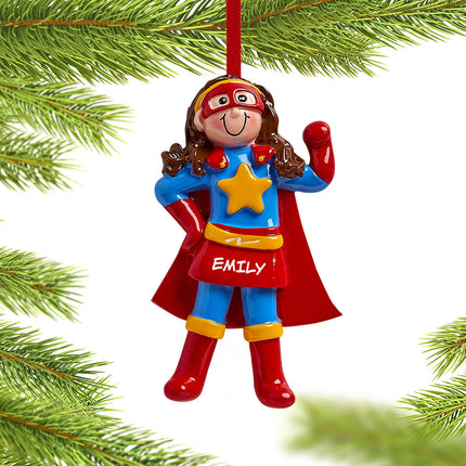 Superhero Personalized Ornament With Boy or Girl