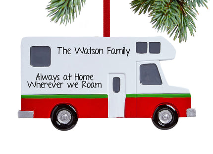 holiday personalized motor home christmas ornament – Christmas ornament, holiday tree decoration or gift