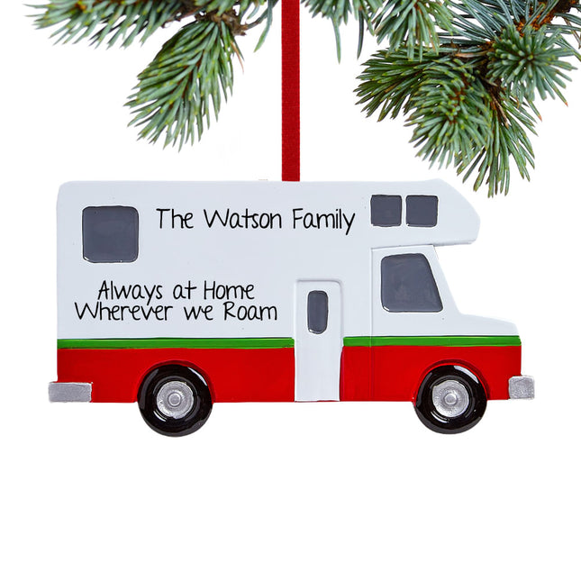 holiday personalized motor home christmas ornament – Christmas ornament, holiday tree decoration or gift