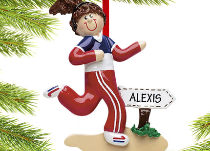 decorative personalized jogger boy christmas ornament – Christmas ornament, holiday tree decoration or gift