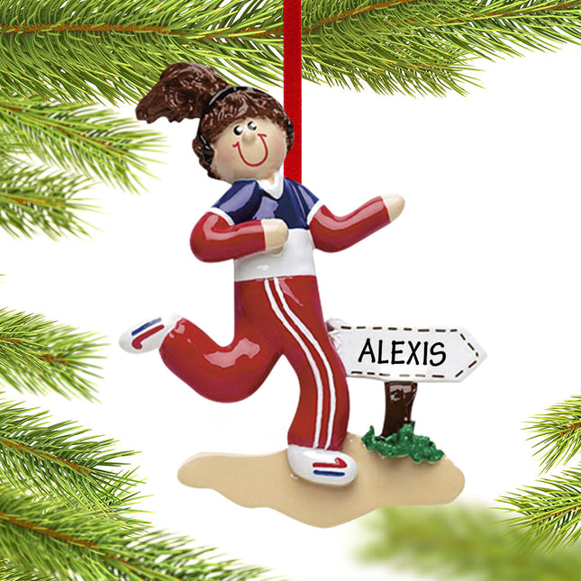 decorative personalized jogger boy christmas ornament – Christmas ornament, holiday tree decoration or gift