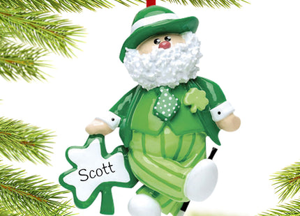 personalized personalized irish santa leprechaun christmas ornament – Christmas ornament, holiday tree decoration or gift