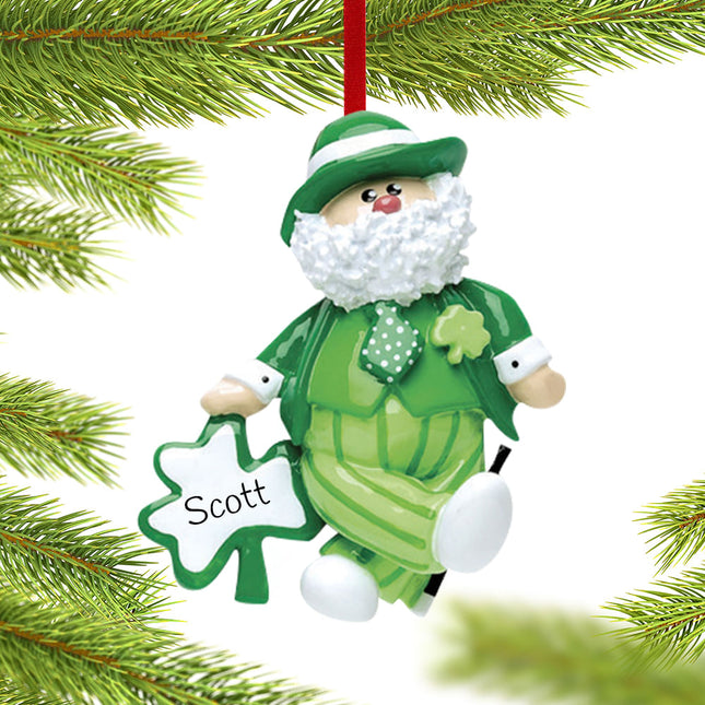 personalized personalized irish santa leprechaun christmas ornament – Christmas ornament, holiday tree decoration or gift