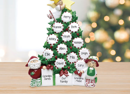 custom personalized peppermint tree up to 15 table decoration christmas ornament – Christmas ornament, holiday tree decoratio