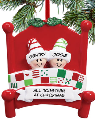 Bed Family 2 Ornament  by RUDOLPH AND ME Ornament
