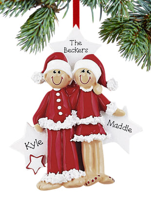 Santa Couple Ornament  by RUDOLPH AND ME Ornament