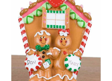 engraved personalized couple gingerbread house tabletop christmas ornament – Christmas ornament, holiday tree decoration or g