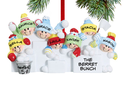 engraved personalized snowball fight 7 christmas ornament – Christmas ornament, holiday tree decoration or gift