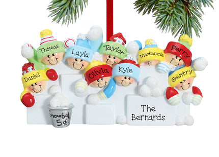 holiday personalized snowball fight 9 christmas ornament – Christmas ornament, holiday tree decoration or gift