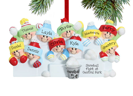 decorative personalized snowball fight 10 christmas ornament – Christmas ornament, holiday tree decoration or gift