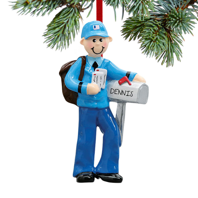 keepsake personalized mailman christmas ornament – Christmas ornament, holiday tree decoration or gift