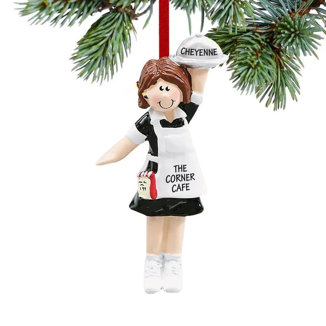 personalized personalized waitress christmas ornament – Christmas ornament, holiday tree decoration or gift