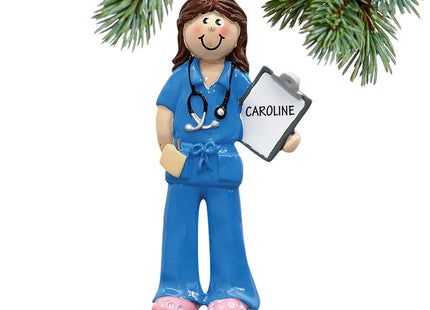 custom personalized female physician assistant, nurse, emt christmas ornament – Christmas ornament, holiday tree decoration o