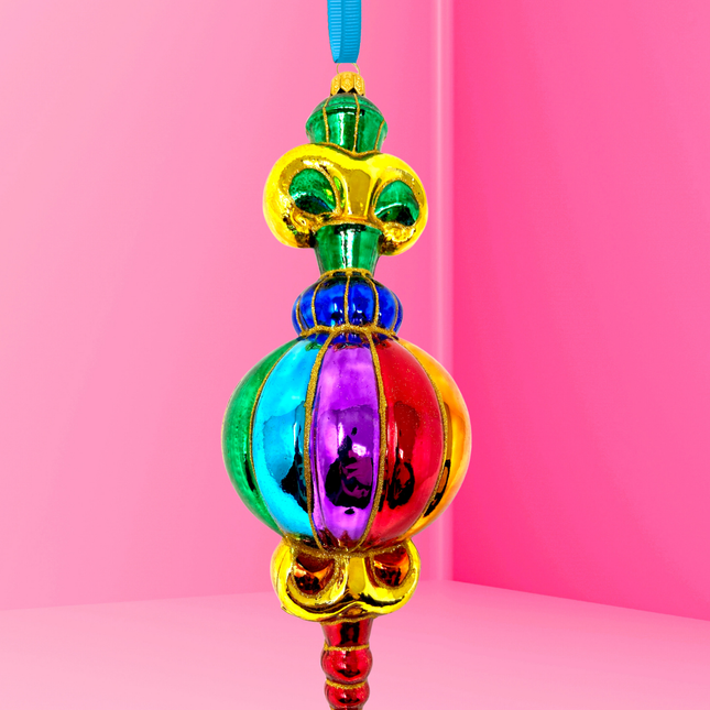 Rainbow Capulet Polish Glass Ornament